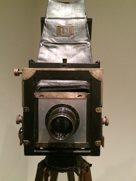 Strand's 8x10 view camera, on exhibit at the Philadelphia Museum of Art, through January 4, 2015.